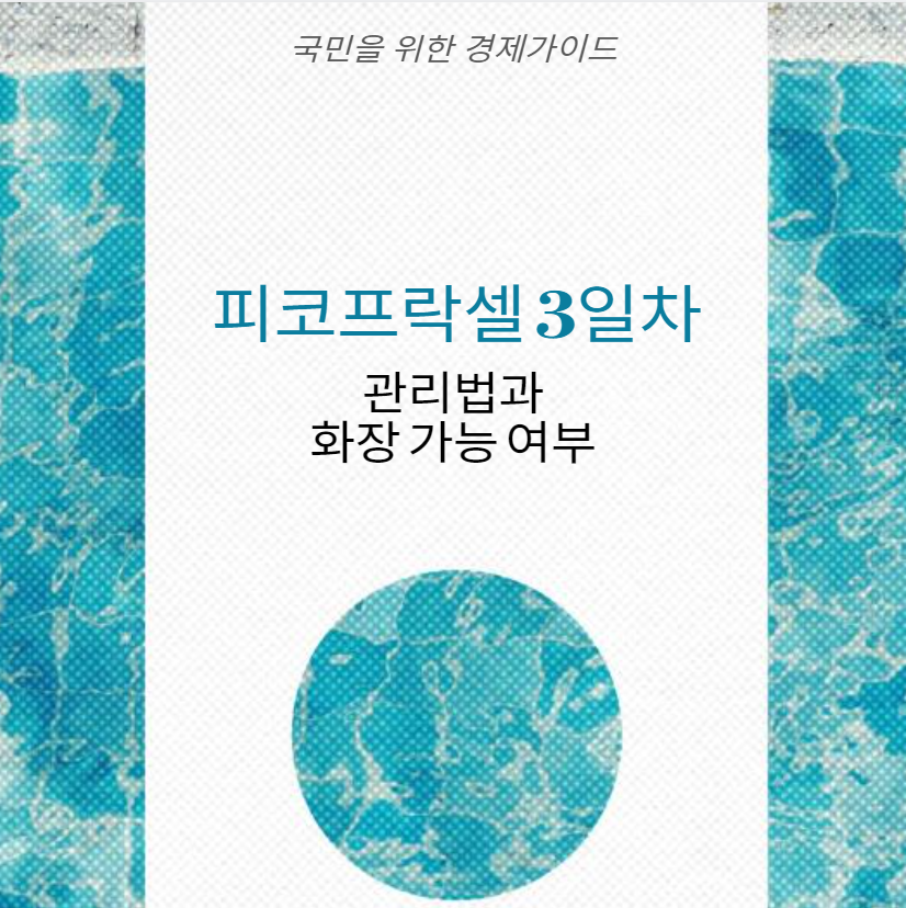 피코프락셀 3일차 관리법과 화장 가능 여부