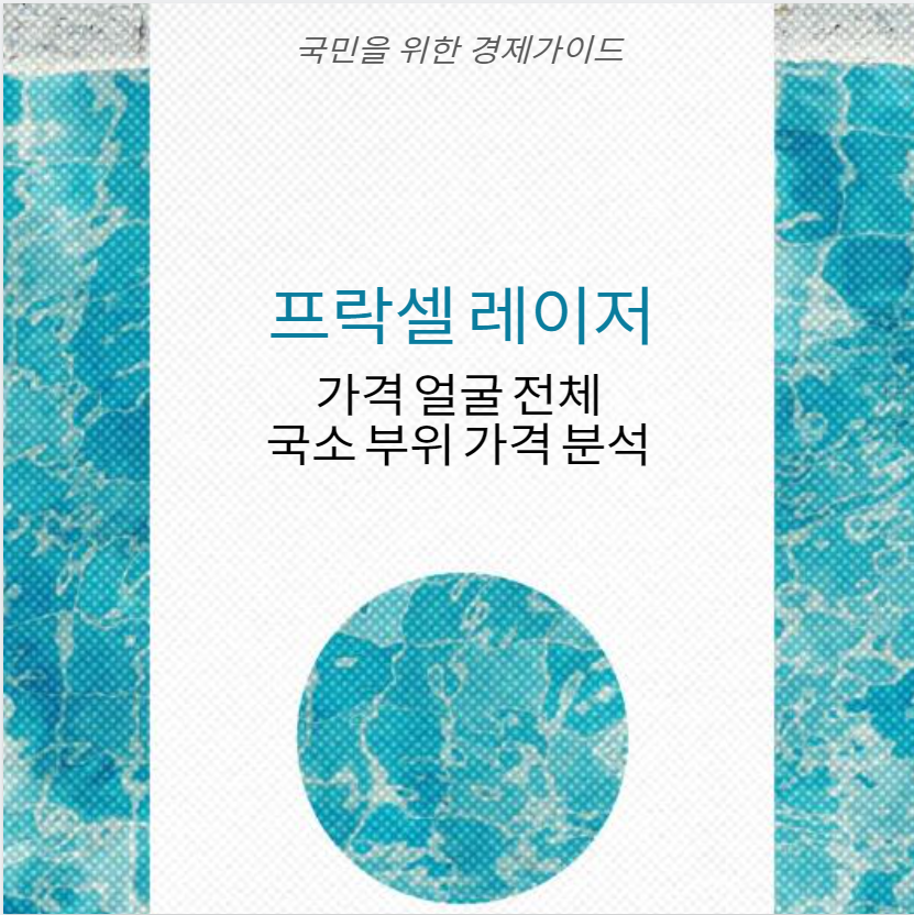 프락셀 레이저 가격 얼굴 전체 국소 부위 가격 분석