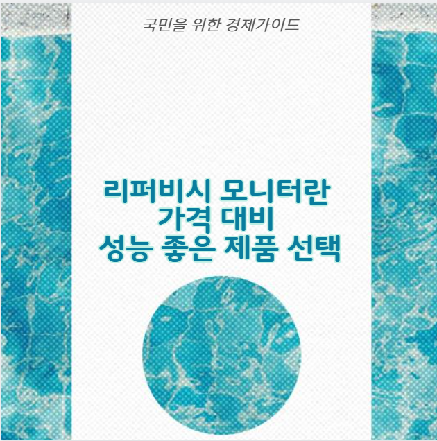 리퍼비시 모니터란 가격 대비 성능 좋은 제품 선택