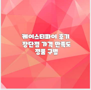 케이스티파이 후기 장단점 가격 만족도 정품 구별